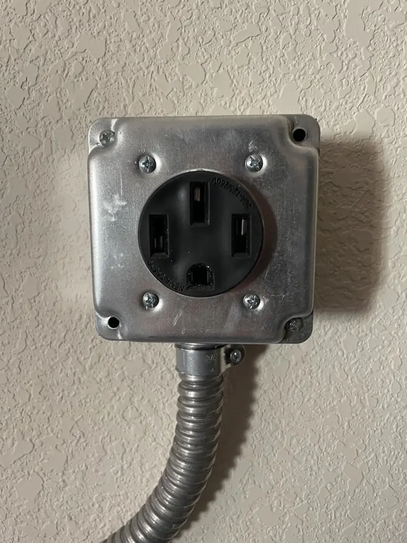 NEMA 14-50 outlet installed for Smart Home Electrical in Roma